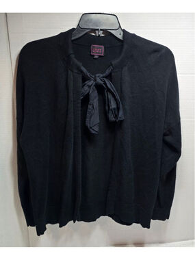 Women's Colour Works Black Cardigan Sweater L